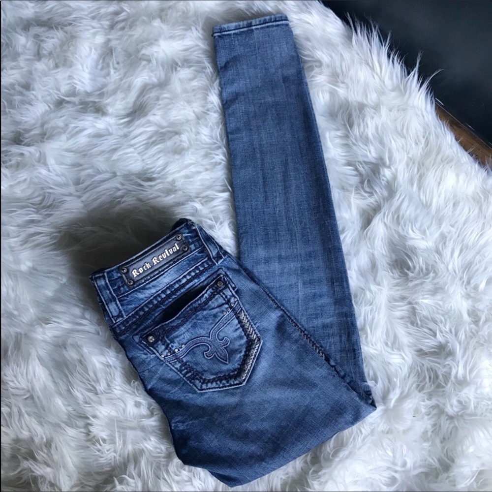Rock Revival Denim Jean Skinny Mid …